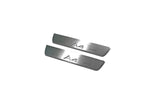 Audi A4 B8 2007+ LED door sill plates in stainless steel with A4 logo