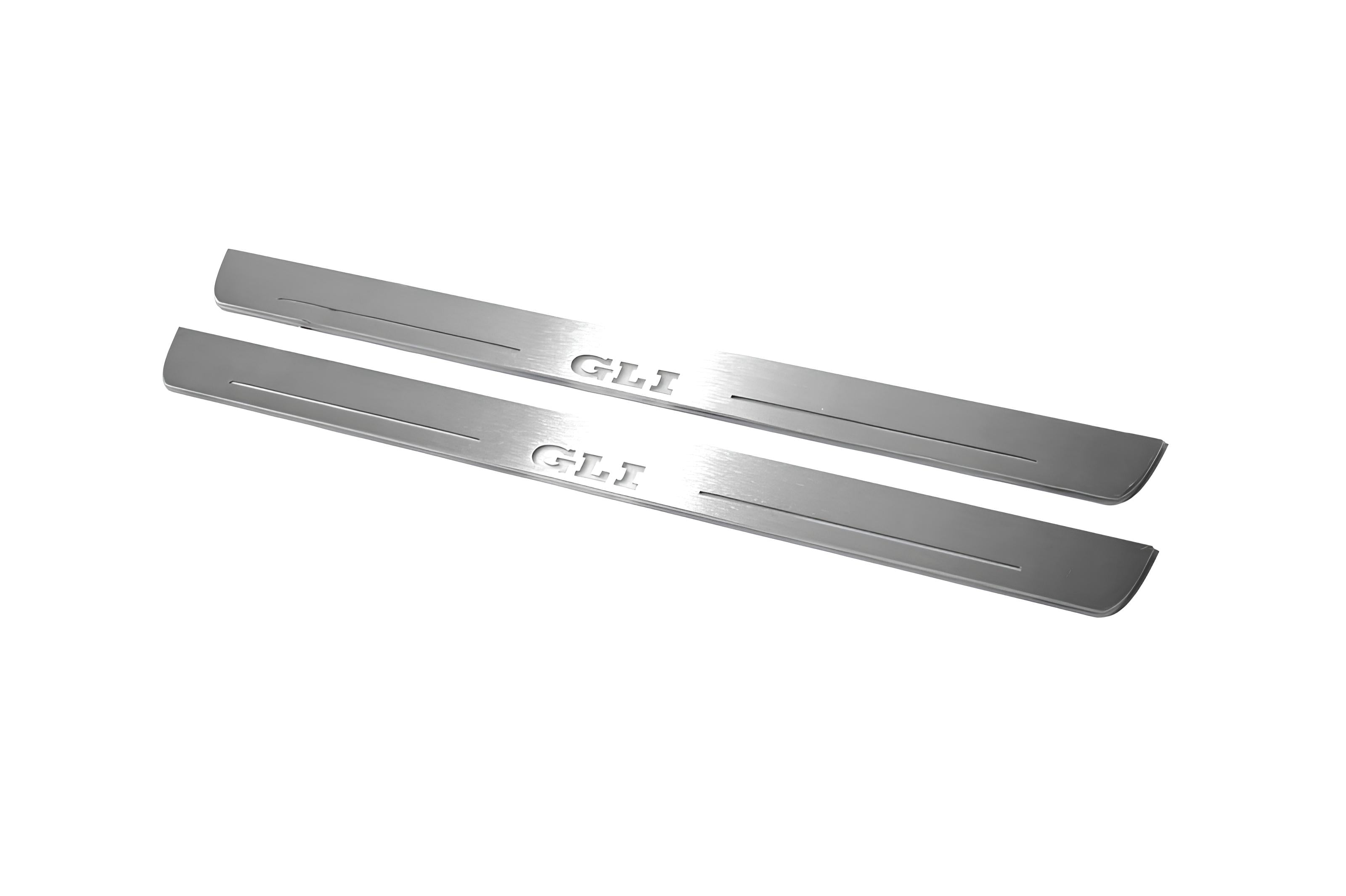 Illuminated LED Door Sill Tread Plates Volkswagen Jetta VII 2019+ With GLI Logo Volkswagen Led Door Sills opdesign
