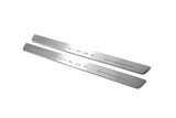 stainless steel LED door sill plates with Volkswagen T-Roc 2017+ with T-Roc logo