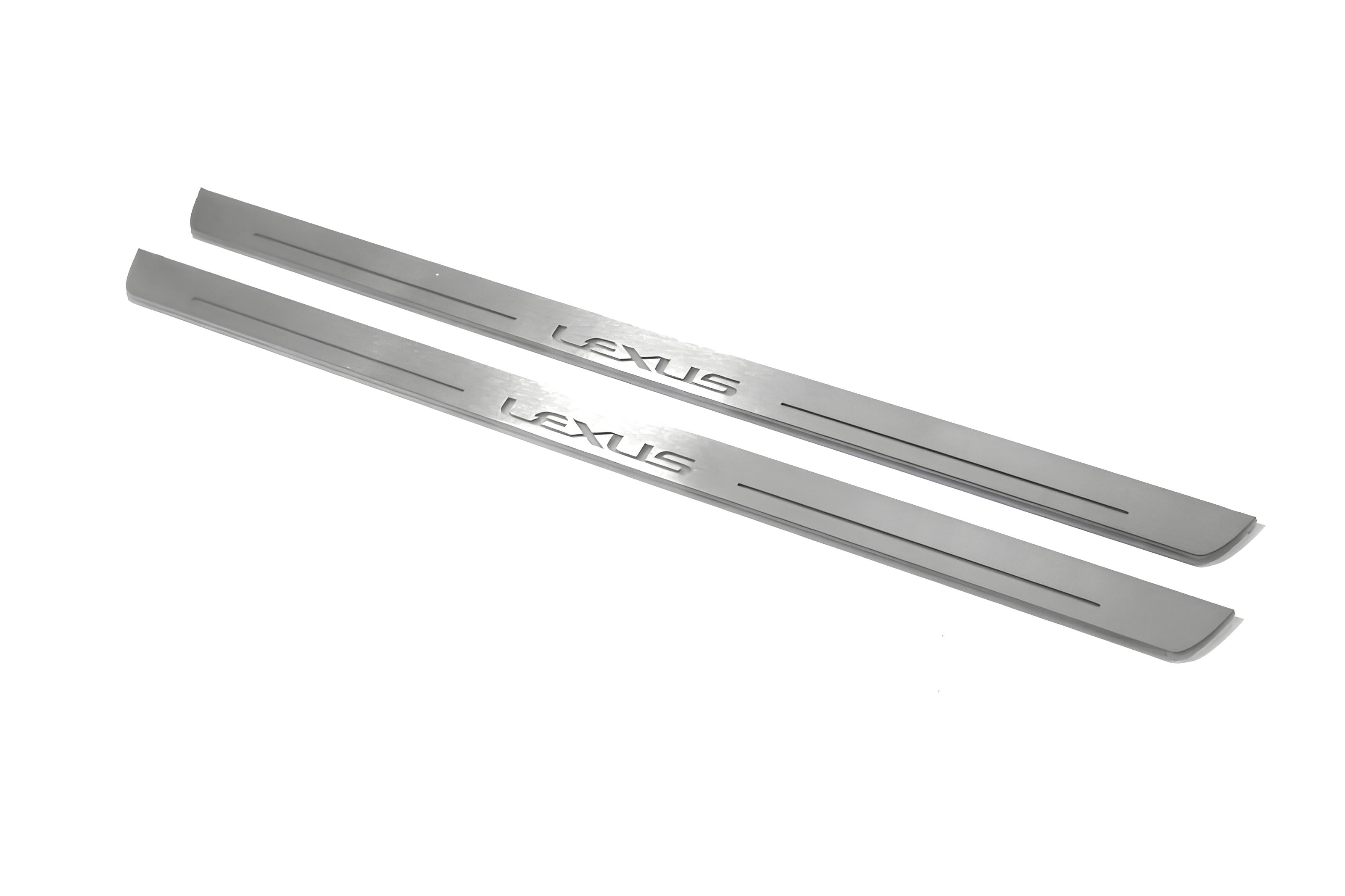 Illuminated LED Door Sill Tread Plates Lexus LX III 2008+ With Lexus Logo Lexus Led Door Sills opdesign