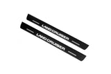 Toyota Prado 250 2023+ entry guards in stainless steel with Land Cruiser logo