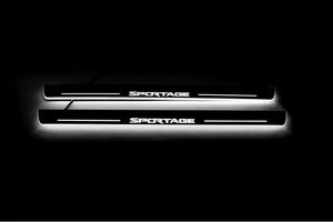 Illuminated LED Door Sill Tread Plates Kia Sportage IV 2015-2022 With Sportage Logo KIA Led Door Sills opdesign