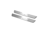 Infiniti QX60 I 2013+ stainless steel illuminated entry guards with Infiniti logo