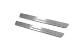 Volkswagen Touareg II 2010+ door sill plates in stainless steel with Touareg logo
