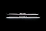 stainless steel LED door sill plates for Vauxhall Vectra C 2002+ with Vectra logo
