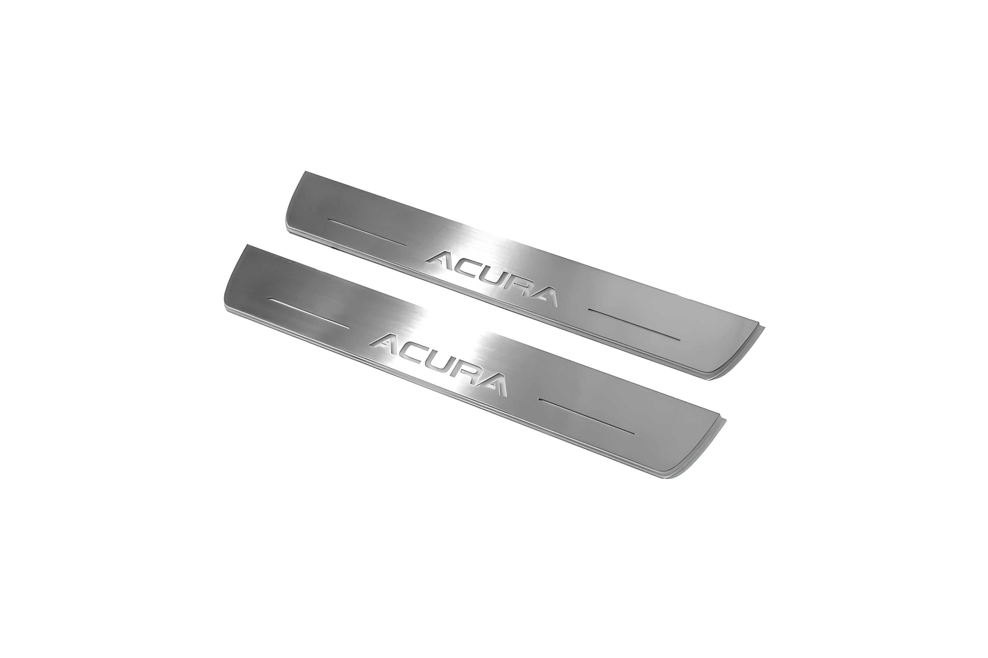 Illuminated LED Door Sill Tread Plates Acura MDX III 2013-2021 With Acura Logo Acura Led Door Sills opdesign