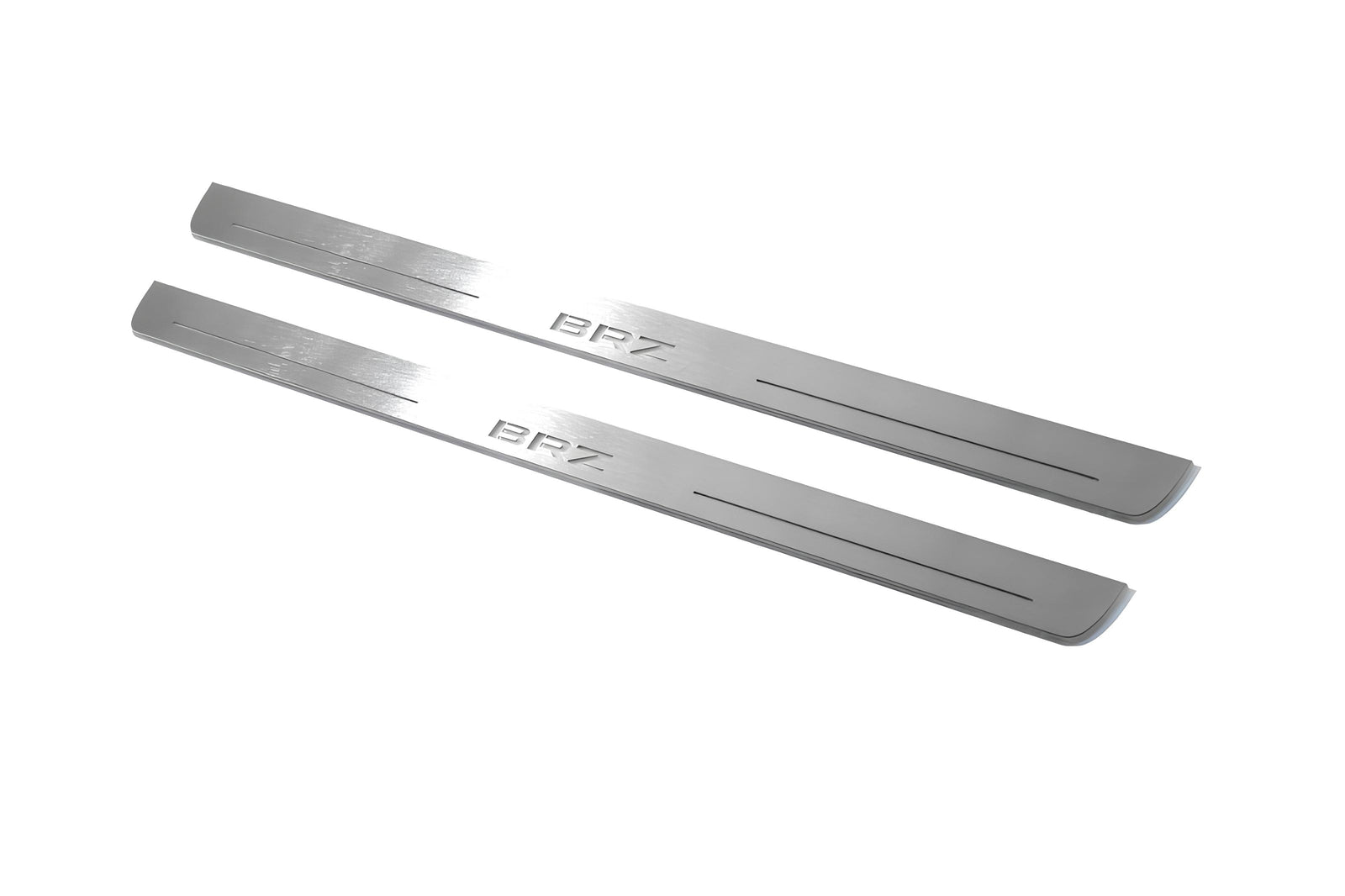 Subaru BRZ 2011+ stainless steel illuminated entry guards with BRZ logo