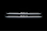Chrysler 300C I 2005+ entry guards in stainless steel with 300C logo