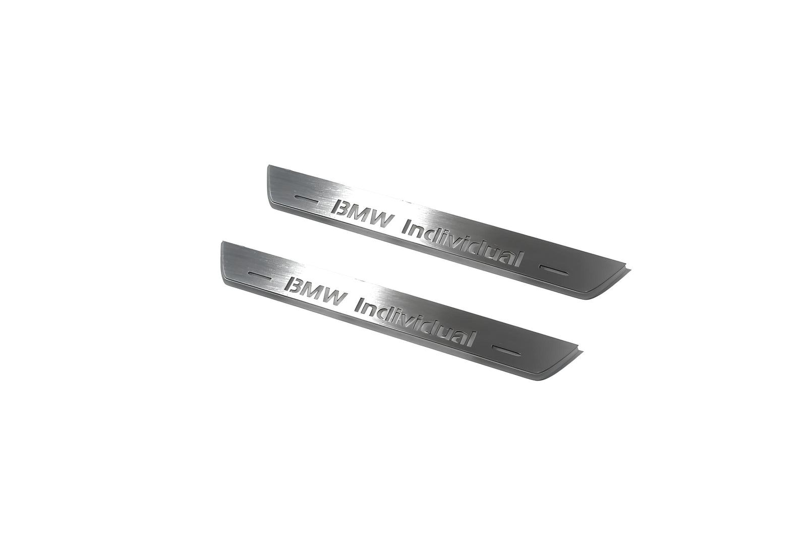 LED door sill plates BMW X5 E53 1999+ stainless steel with BMW Individual logo