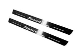 BMW X6 G06 2019+ LED door sill plates in stainless steel with Sport Line logo