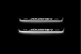 Dodge Journey 2009+ entry guards in stainless steel with Journey logo