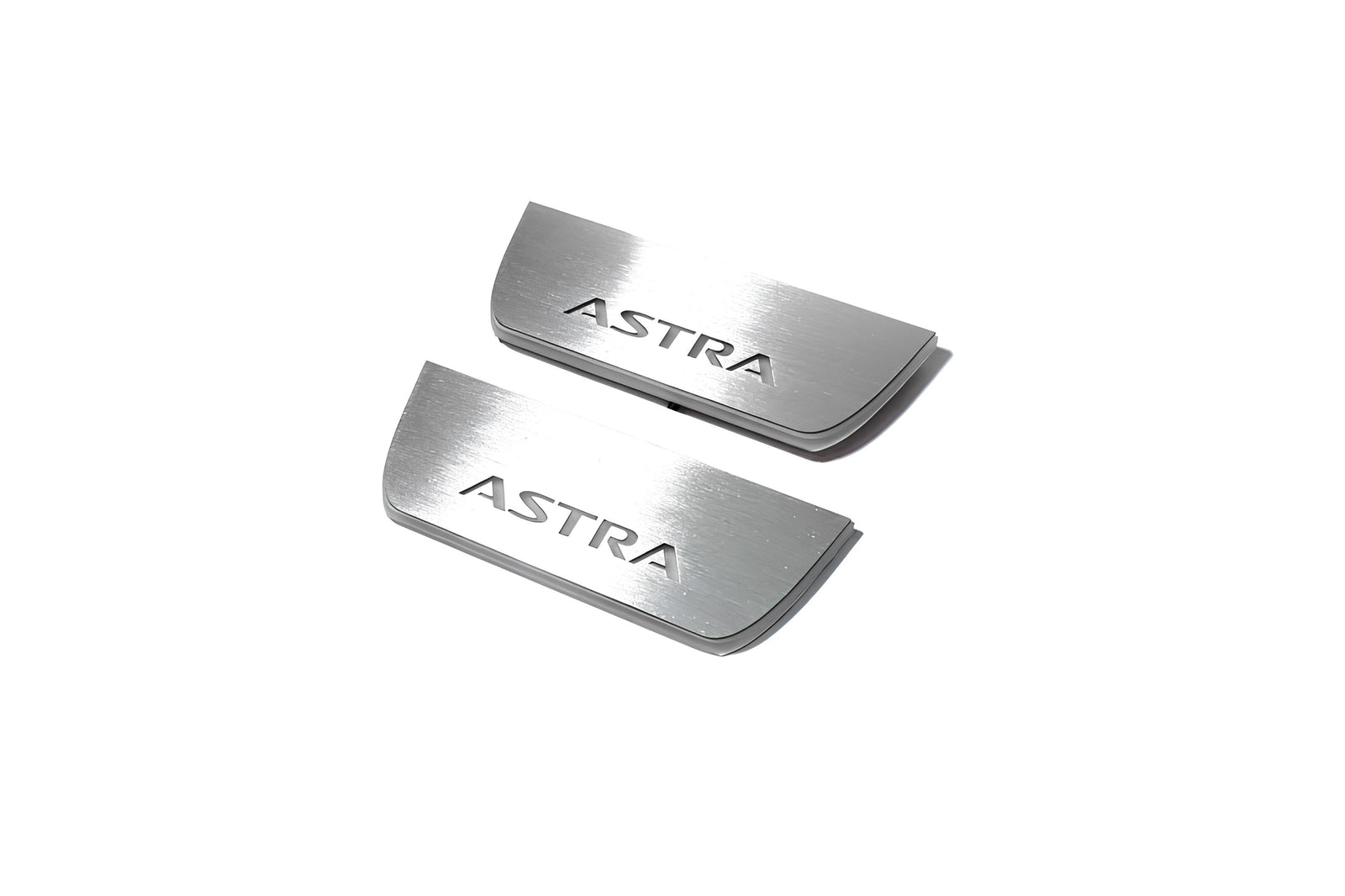 Opel Astra J 2009+ stainless steel LED door sill plates with Astra logo