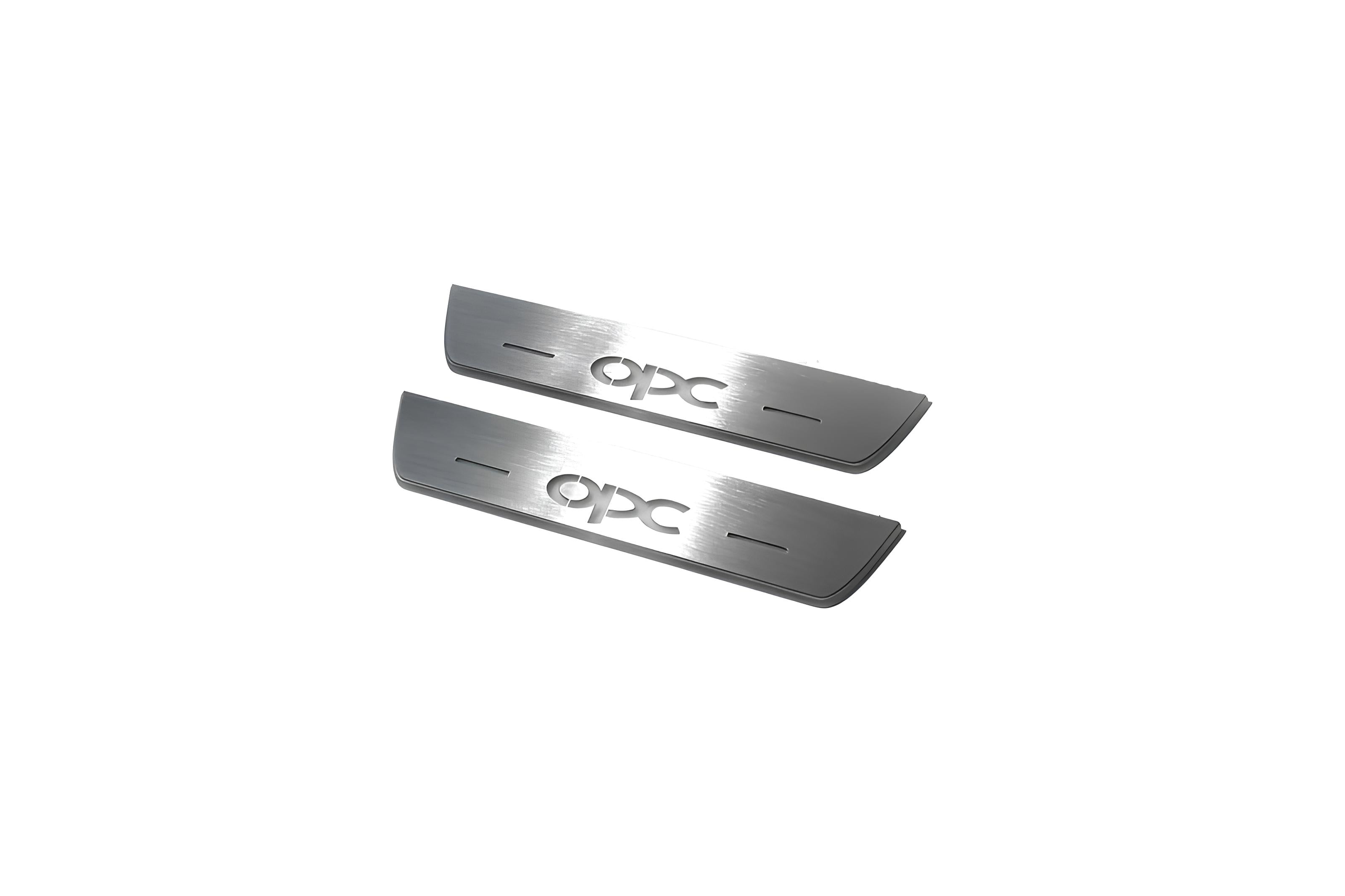 Illuminated LED Door Sill Tread Plates Opel Insignia I 2008-2017 With OPC Logo Opel Led Door Sills opdesign