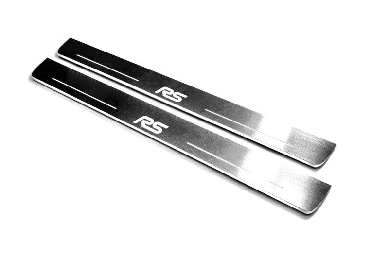 Ford Focus III 2011+ door sill plates in stainless steel with RS logo