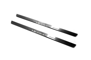 Illuminated LED Door Sill Tread Plates Dodge RAM 2500 V 2019+ With REBEL Logo Dodge Led Door Sills opdesign