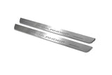 Toyota Highlander IV XU70 2019+ LED door sill plates stainless steel with Highlander logo