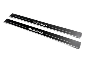 Illuminated LED Door Sill Tread Plates Nissan Murano II 2008-2014 With Murano Logo Nissan Led Door Sills decoinfabric
