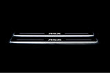 Acura RSX 2002+ illuminated entry guards in stainless steel with RSX logo