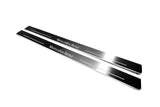 LED door sill plates Mercedes CLK W209 2001+ stainless steel with Mercedes-Benz logo