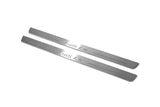 Audi A6 C7 2011+ stainless steel LED door sill plates with Audi A6 logo