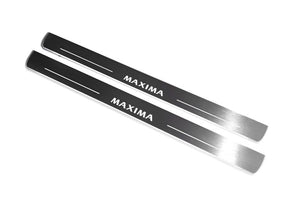 Nissan Maxima VIII A36 Stainless Steel LED Door Sills – Maxima Logo