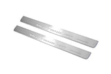 LED door sill plates Ford Mustang V S197 2005+ in stainless steel with Mustang GT logo