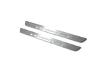 Jeep Compass II 2016+ stainless steel LED door sill plates with Compass logo