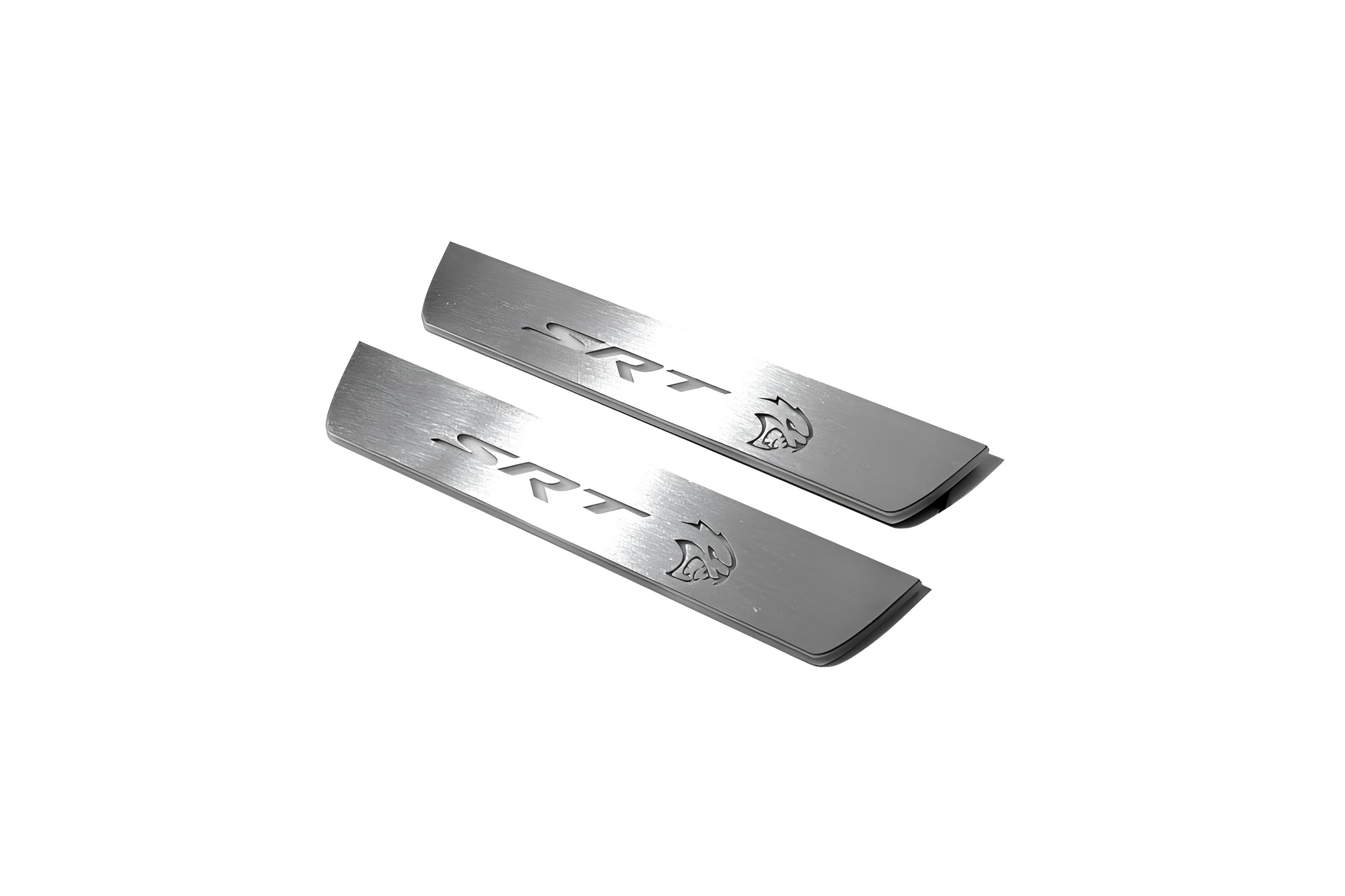 Illuminated LED Door Sill Tread Plates Chrysler 300C II 2011+ With SRT Logo Chrysler Led Door Sills opdesign