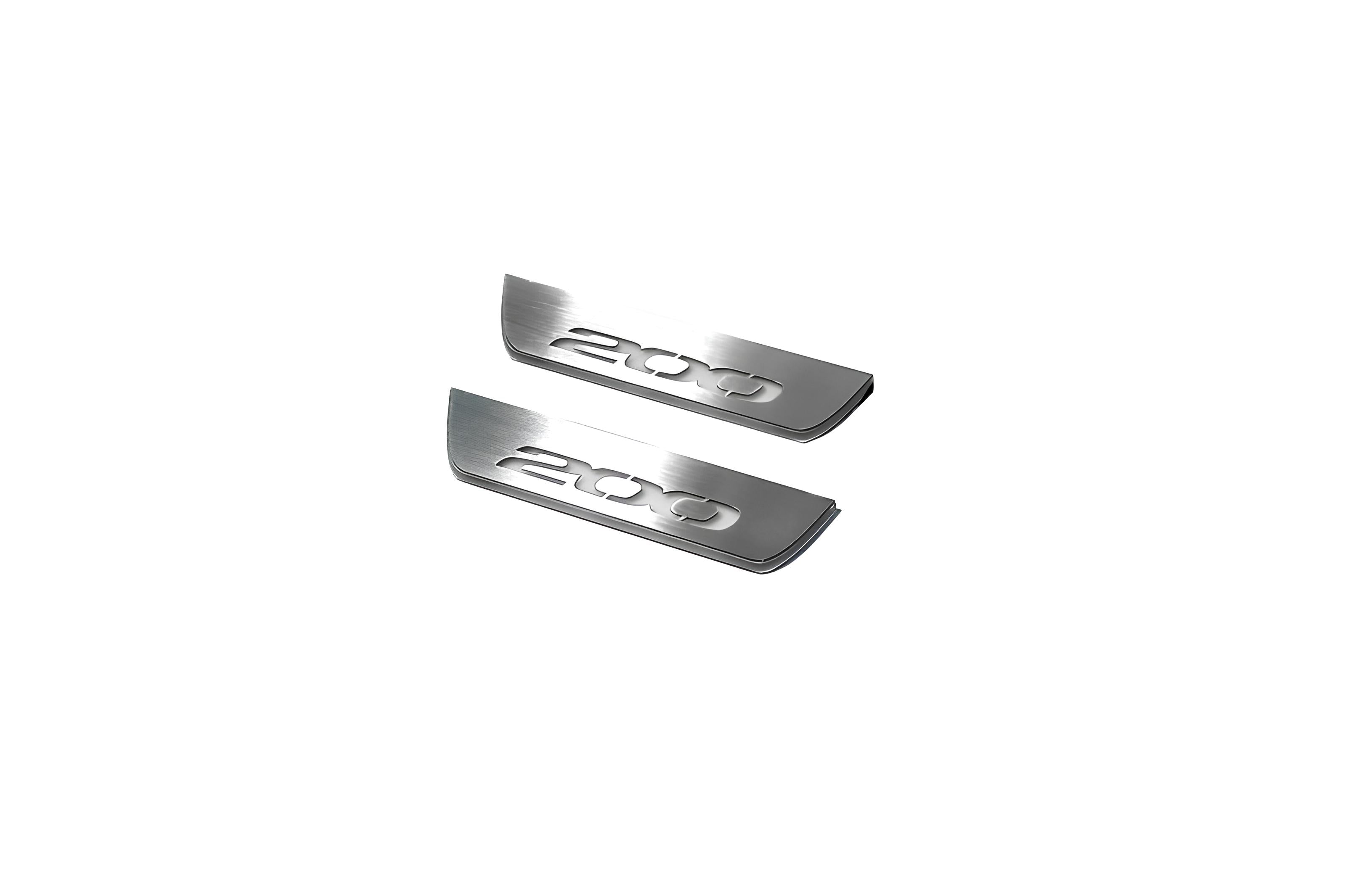 Illuminated LED Door Sill Tread Plates Chrysler 200 II 2015-2017 With 200 Logo Chrysler Led Door Sills opdesign
