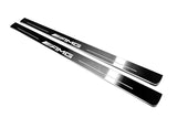 Mercedes S-Class C217 2014+ entry guards in stainless steel with AMG logo