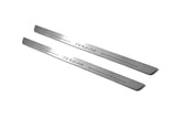 Skoda Octavia II (A5) 2004+ entry guards in stainless steel with Octavia logo