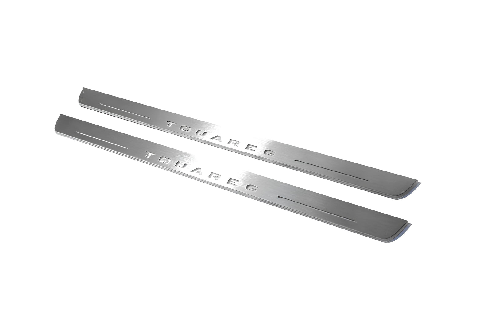 stainless steel LED door sill plates for Volkswagen Touareg III 2018+ with Touareg logo