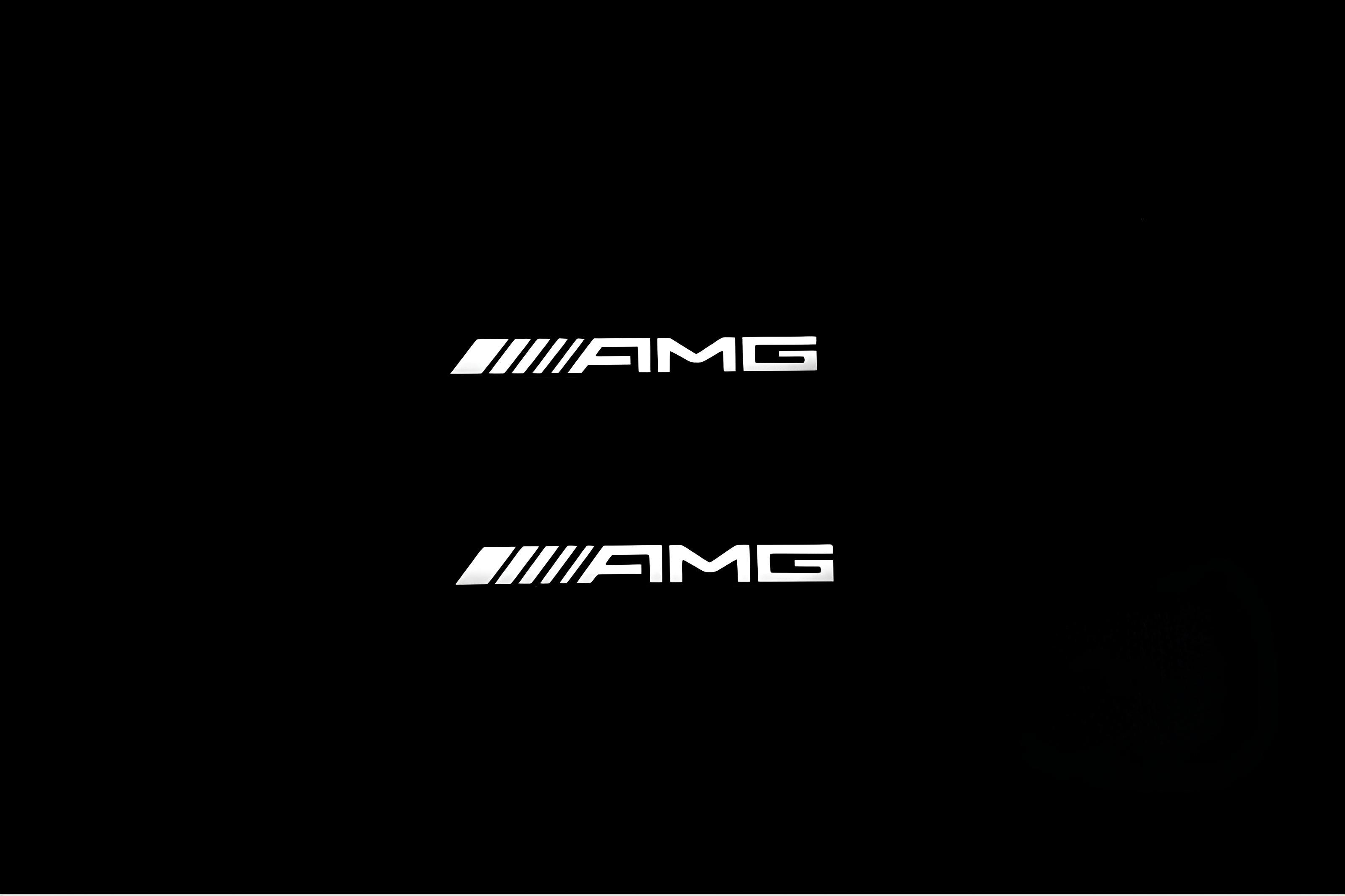 Mercedes GLE I 2015-2019 Illuminated Matte Sill Plates with logo AMG Mercedes Led Door Sills PRO opdesign