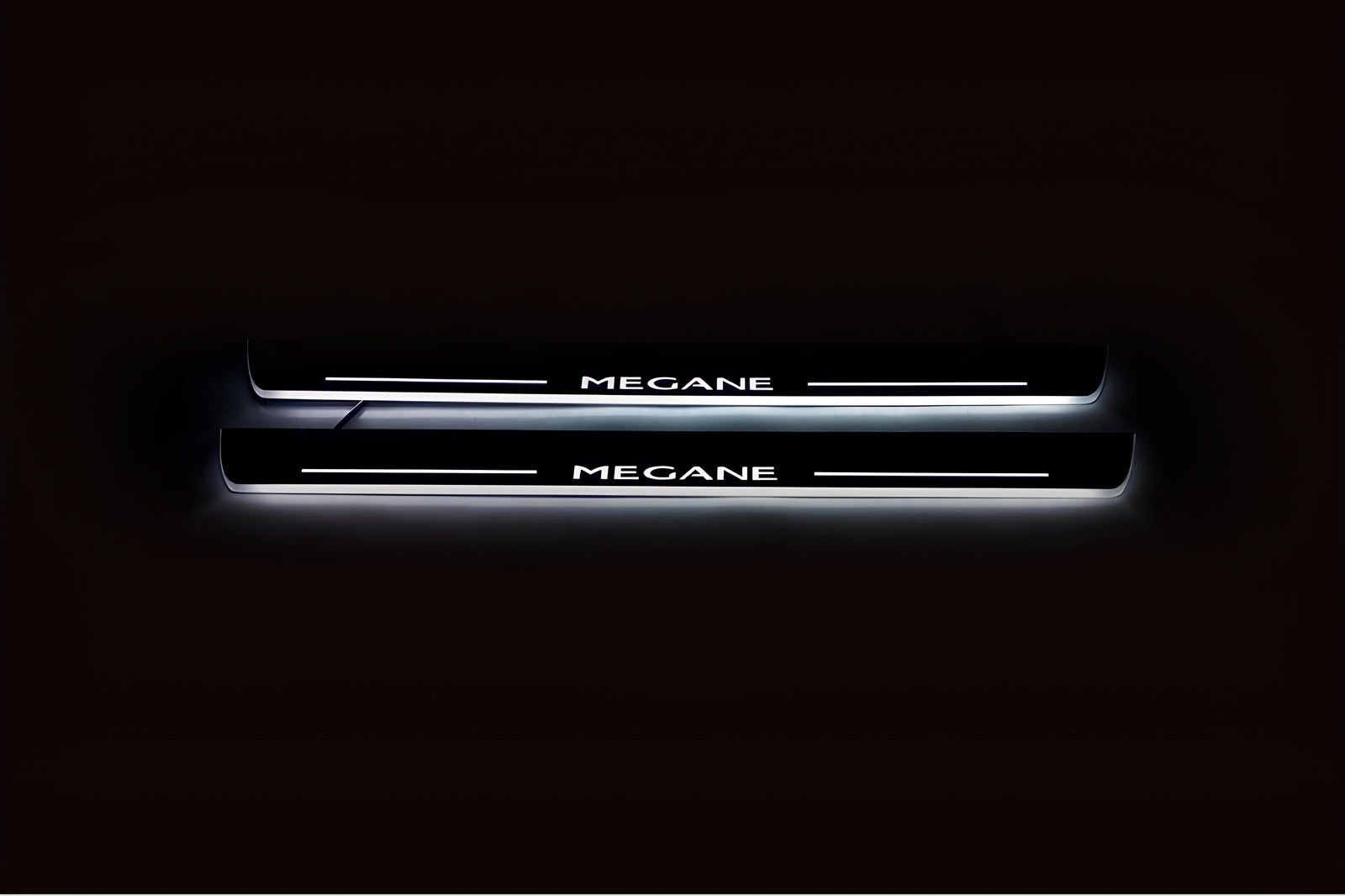 LED door sill plates for Renault Megane III 2009+ stainless steel with Megane logo