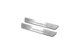 LED door sill plates stainless steel BMW X5 E70 2006+ with HAMANN logo