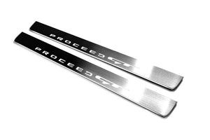 KIA ProCeed III 2018+ LED Door Sills Illuminated Scuff Proceed GT Logo Stainless Steel Entry Guards Door Sills opdesign