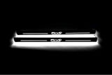 Fiat 500C 2009+ LED door sill plates stainless steel with 500C logo