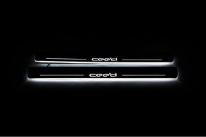 Illuminated LED Door Sill Tread Plates KIA Ceed II 2012-2018 With Cee`d Logo KIA Led Door Sills opdesign