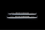 LED door sill plates for Jeep Grand Cherokee IV WK2 2010+ stainless steel with Grand Cherokee logo