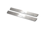 Dodge Durango III 2011+ stainless steel LED door sill plates with SRT Supercharged logo