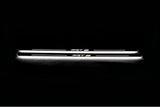 Dodge Challenger 2008+ stainless steel LED door sill plates with SRT8 logo