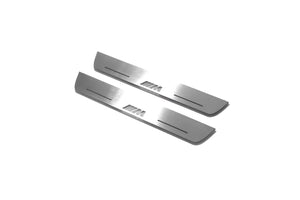 Illuminated LED Door Sill Tread Plates BMW X6 F16 2015-2019 With M Perfomance Logo BMW Led Door Sills opdesign
