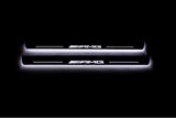 Mercedes GLS II X167 2019+ stainless steel LED door sill plates with AMG logo