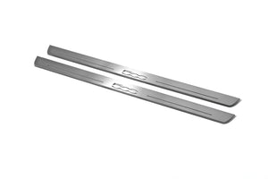 Illuminated LED Door Sill Tread Plates Fiat 500 2007+ With 500 Logo Fiat Led Door Sills opdesign