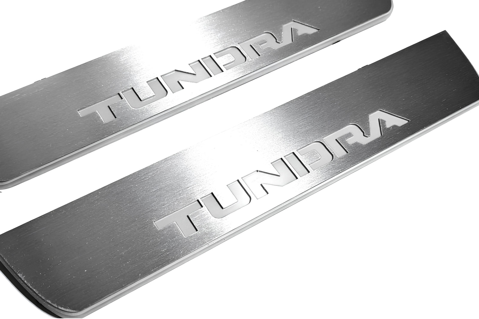 Toyota Tundra II XK50 2007+ stainless steel illuminated entry guards with Tundra logo