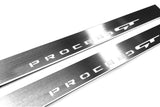 LED door sill plates for KIA ProCeed III 2018+ stainless steel with Proceed GT logo