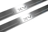 stainless steel LED door sill plates with Subaru XV I 2011+ with XV logo