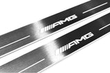 LED door sill plates Mercedes G-Class W464 2018+ stainless steel with AMG logo