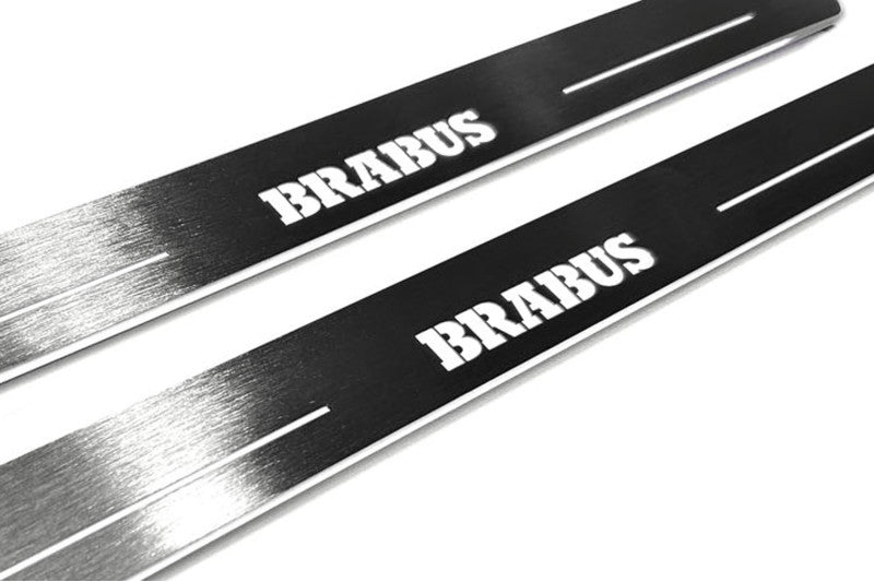 LED door sill plates for Mercedes CLS II (C218) 2010+ with Brabus logo