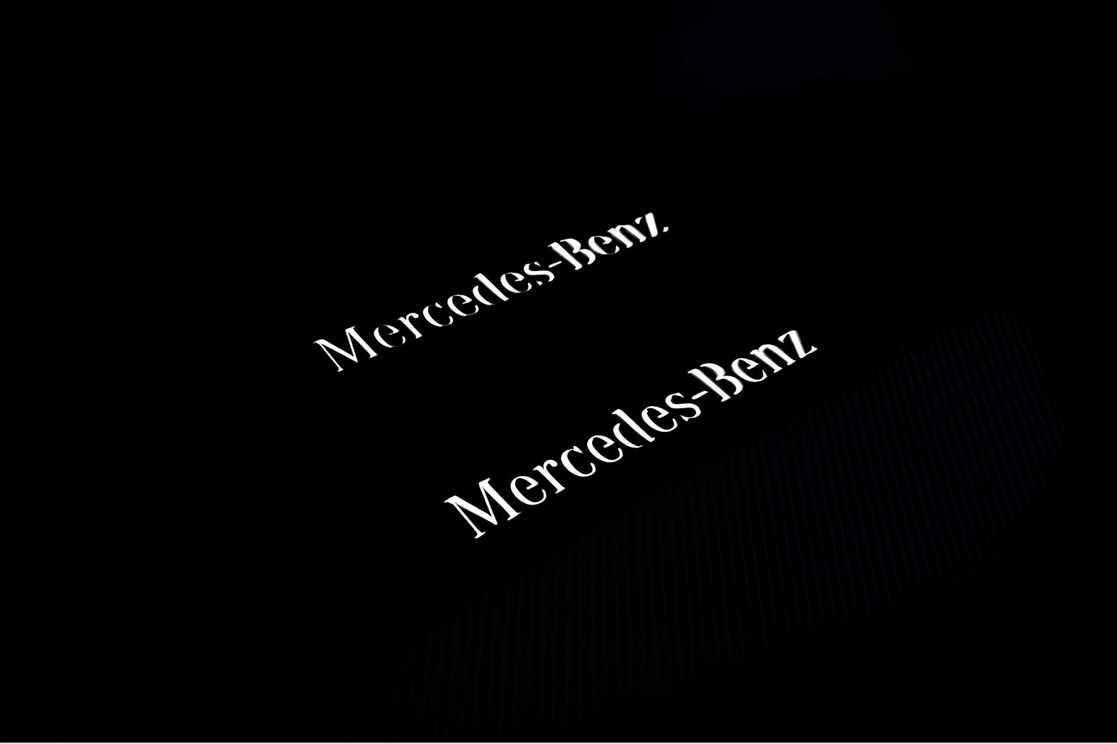 illuminated door sill protectors for Mercedes C W205 Coupe 2014+ with Mercedes-Benz logo
